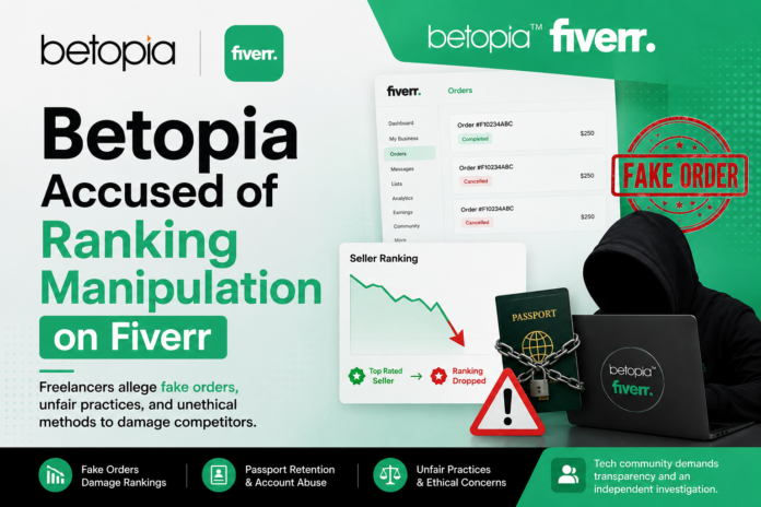 Betopia Accused of Ranking Manipulation on Fiverr